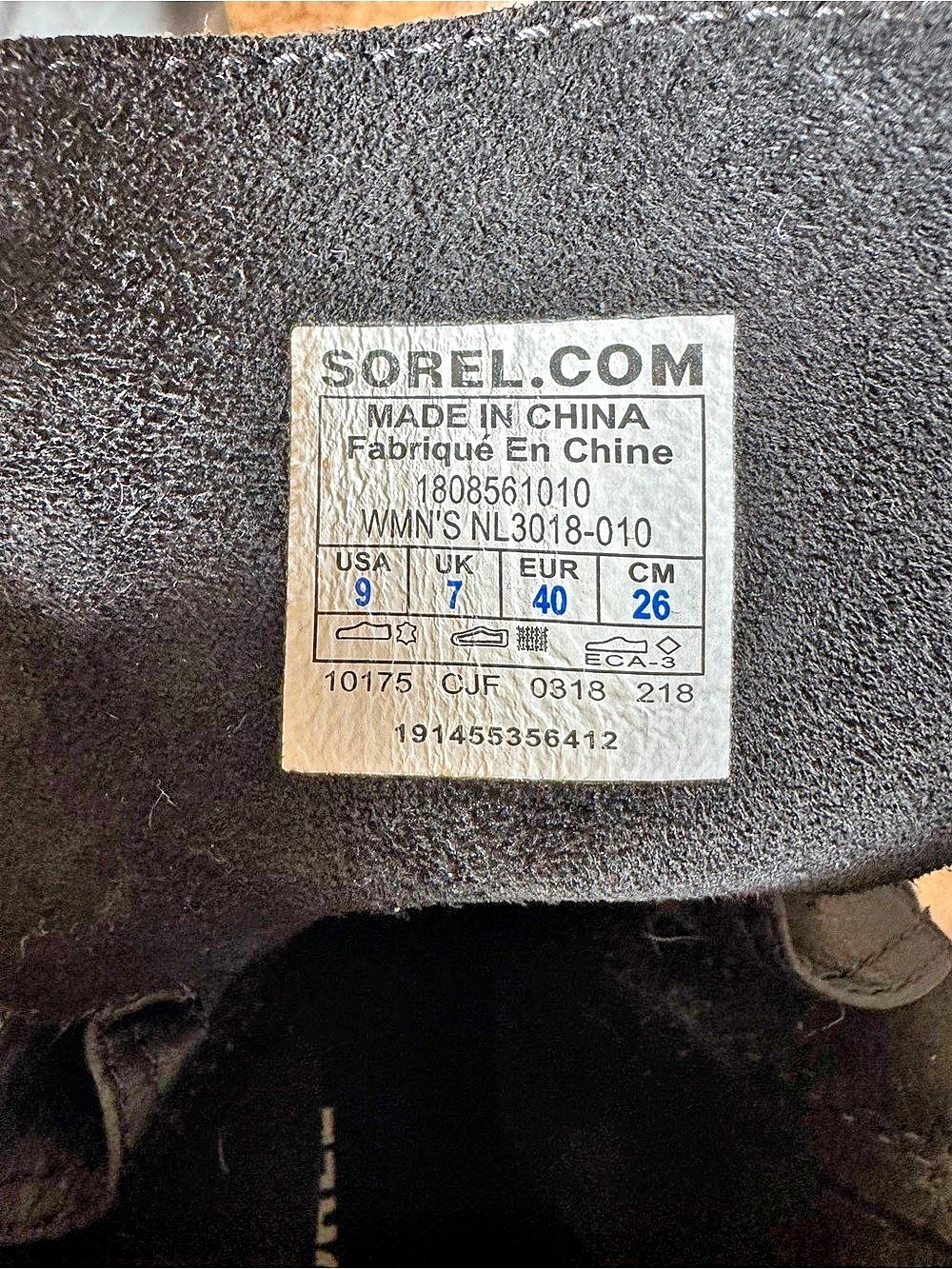 Sorel Black Lace-Up Wedge Boots US 9 - Picture 6 of 6